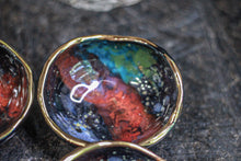 Load image into Gallery viewer, 22-A Rainbow Stellar Pinch Pots - MINOR MISFIT, 2-3 oz. - 10% off (this listing is for one pot)