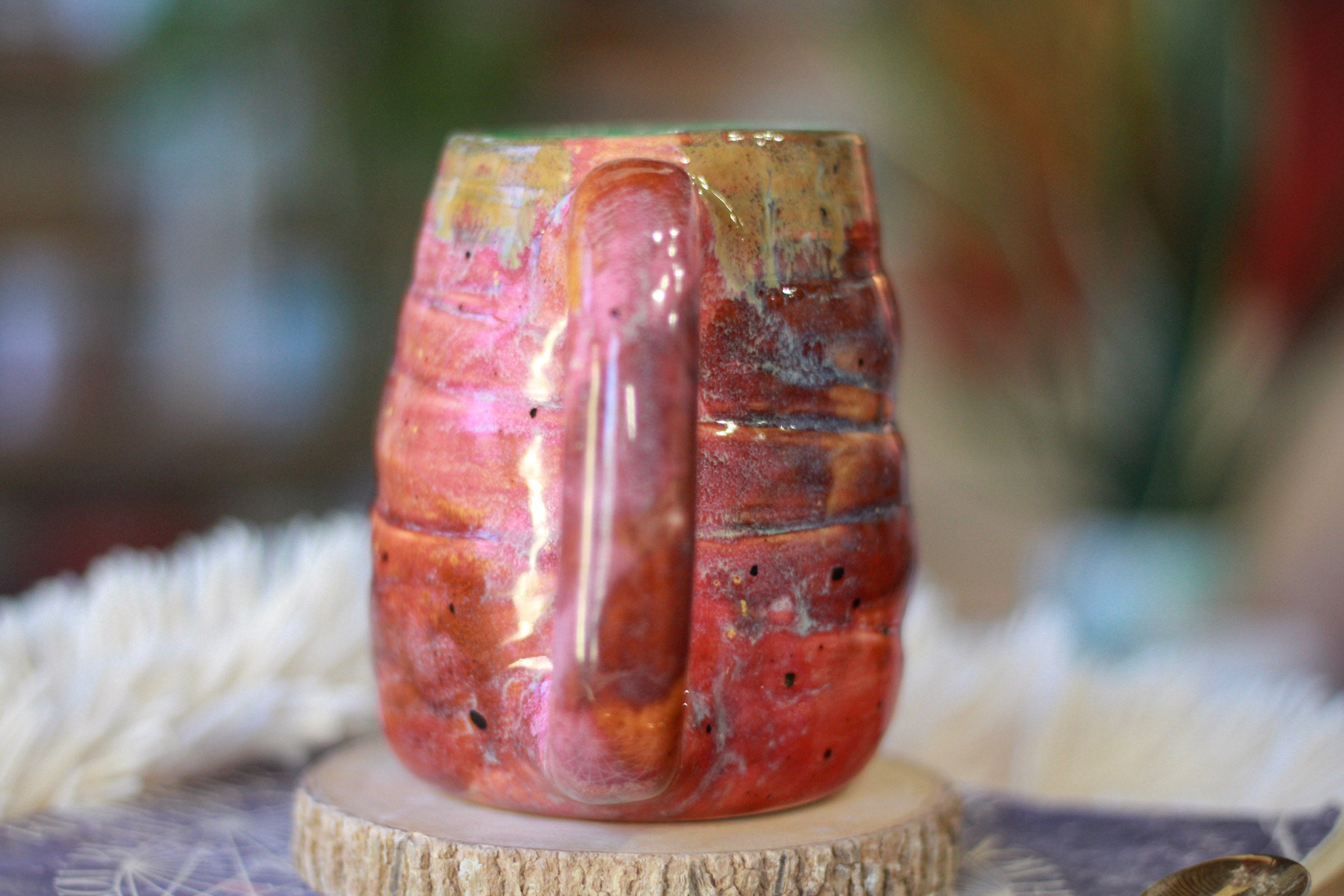 17-F Pinkish PROTOTYPE Textured Mug, 15 oz.