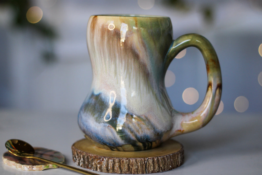 15-B Soft Earth Series PROTOTYPE Gourd Mug - TOP SHELF, 17 oz.