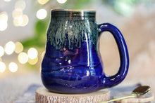 Load image into Gallery viewer, 14-F Deep Blue Textured Divot Mug, 16 oz.