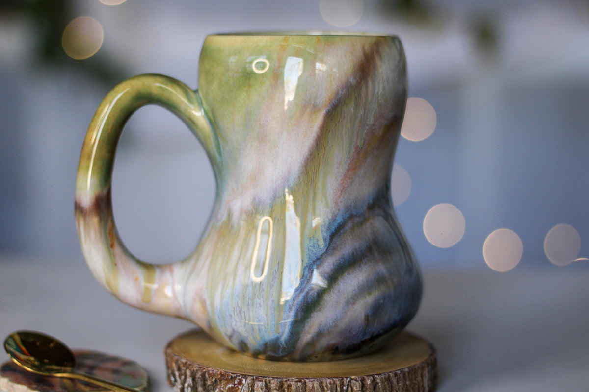 15-B Soft Earth Series PROTOTYPE Gourd Mug - TOP SHELF, 17 oz.