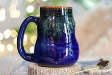 Load image into Gallery viewer, 14-F Deep Blue Textured Divot Mug, 16 oz.