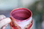 14-E Red EXPERIMENT Textured Divot Mug, 16 oz.
