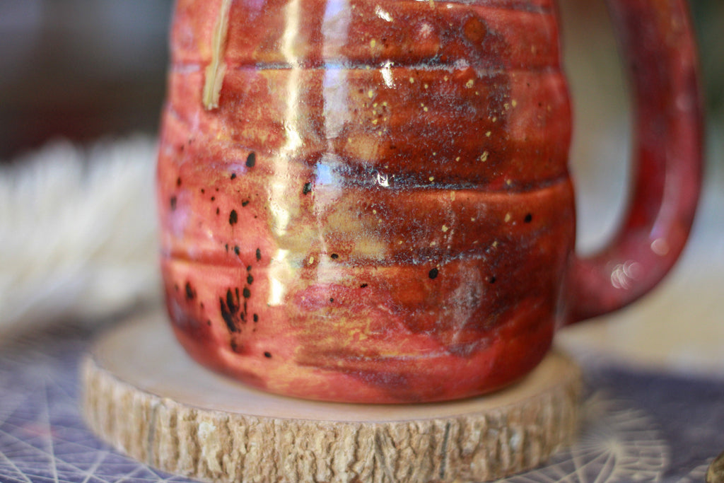 17-F Pinkish PROTOTYPE Textured Mug, 15 oz.
