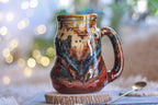 01-B+ Desert Oasis Barely Flared Textured Divot Mug - TOP SHELF NEXT LEVEL, 21 oz.