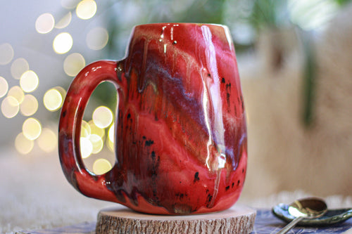 01-B Vibrant Red EXPERIMENT Mug - TOP SHELF, 21 oz.