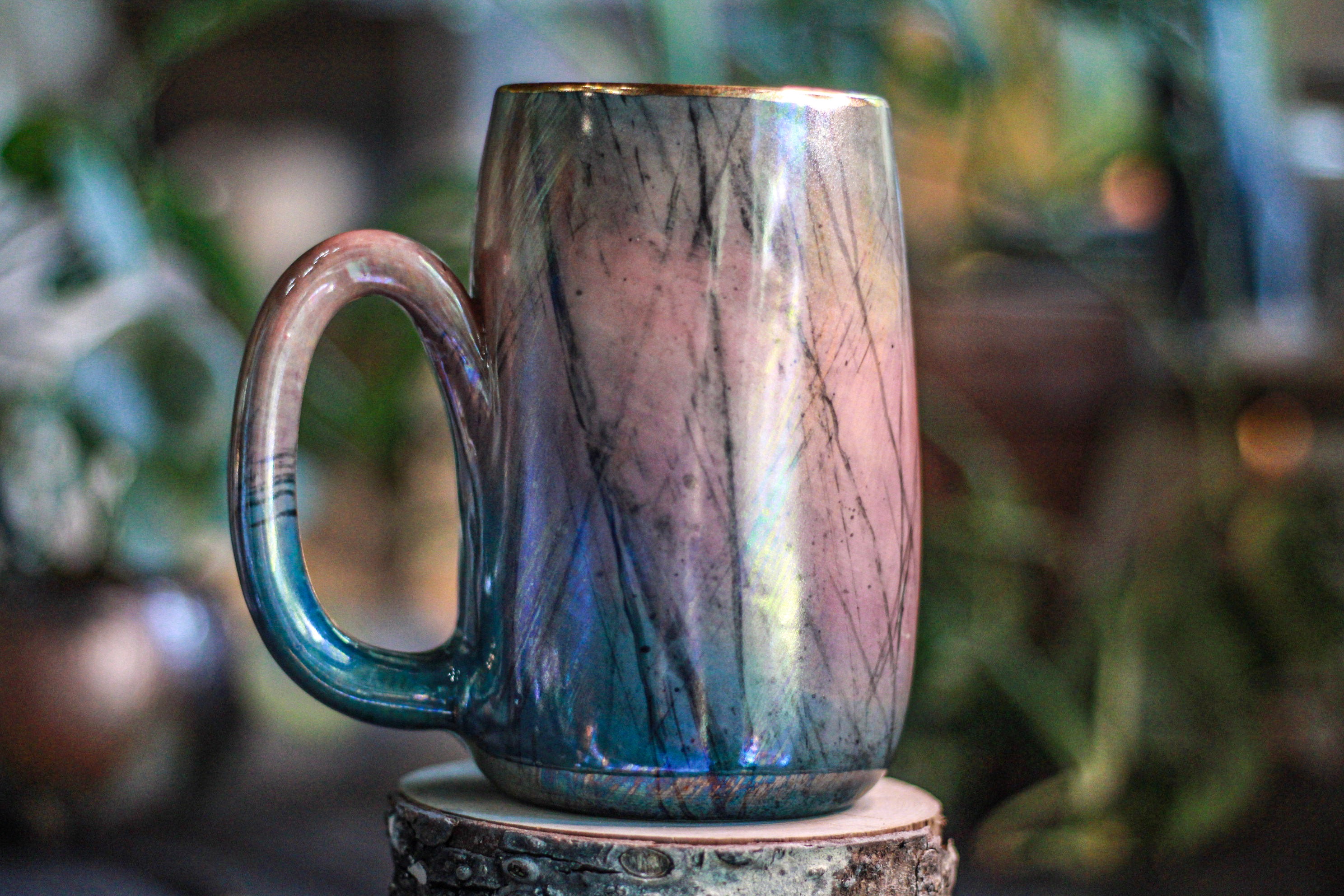 01-A Labradorite PROTOTYPE Mug - MINOR MISFIT, 25 oz. - 15% off