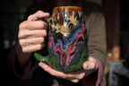 01-B Molten Cheetah Textured Mug - TOP SHELF MISFIT, 27 oz.