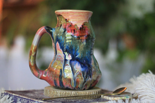 01-A Strawberry Hills Barely Flared Textured Divot Mug - TOP SHELF MISFIT, 24 oz.