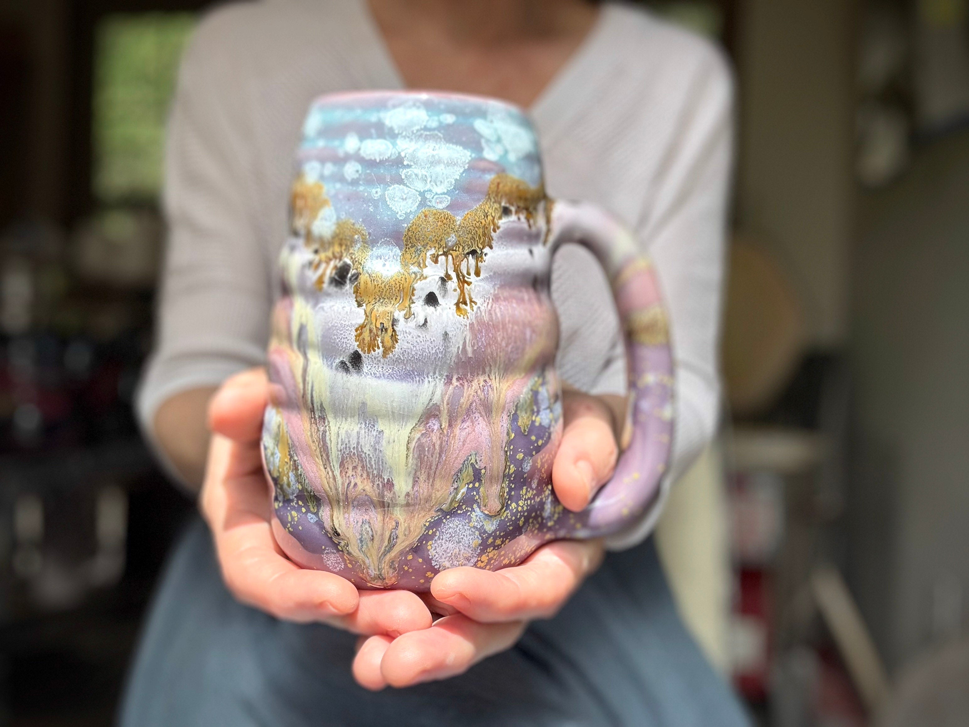 01-C Lavender Fields Swirly Mug - TOP SHELF, 24 oz.