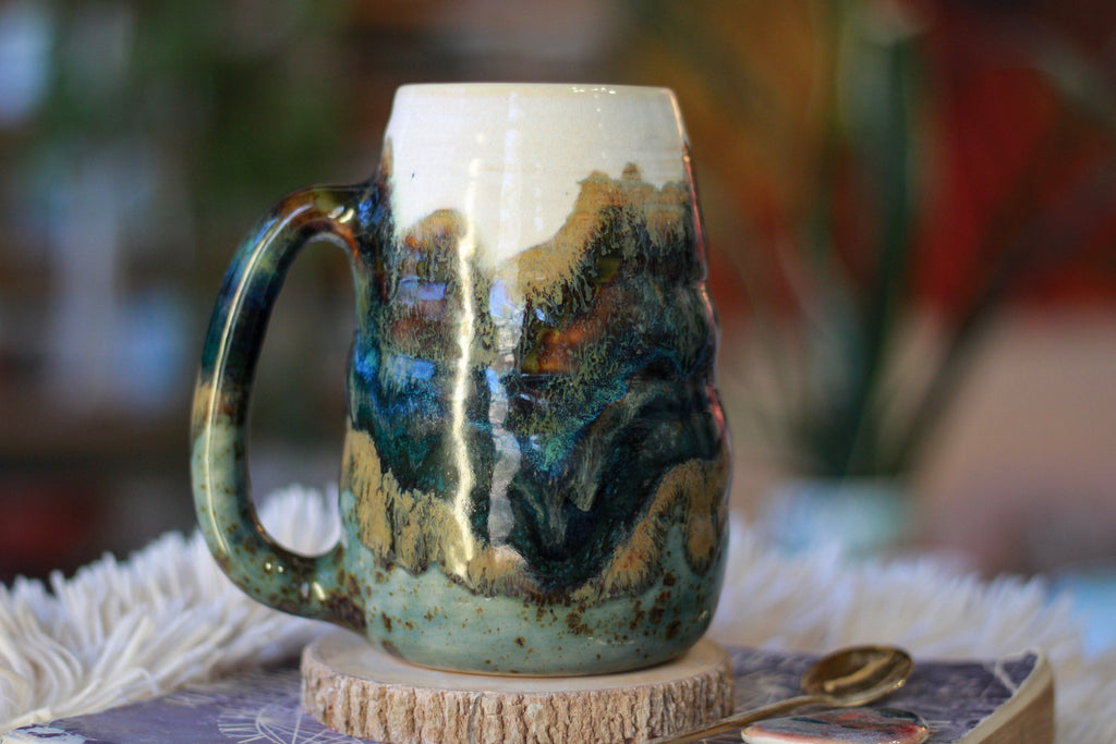 01-A Green Mountain Magic Textured Mug - TOP SHELF, 24 oz.