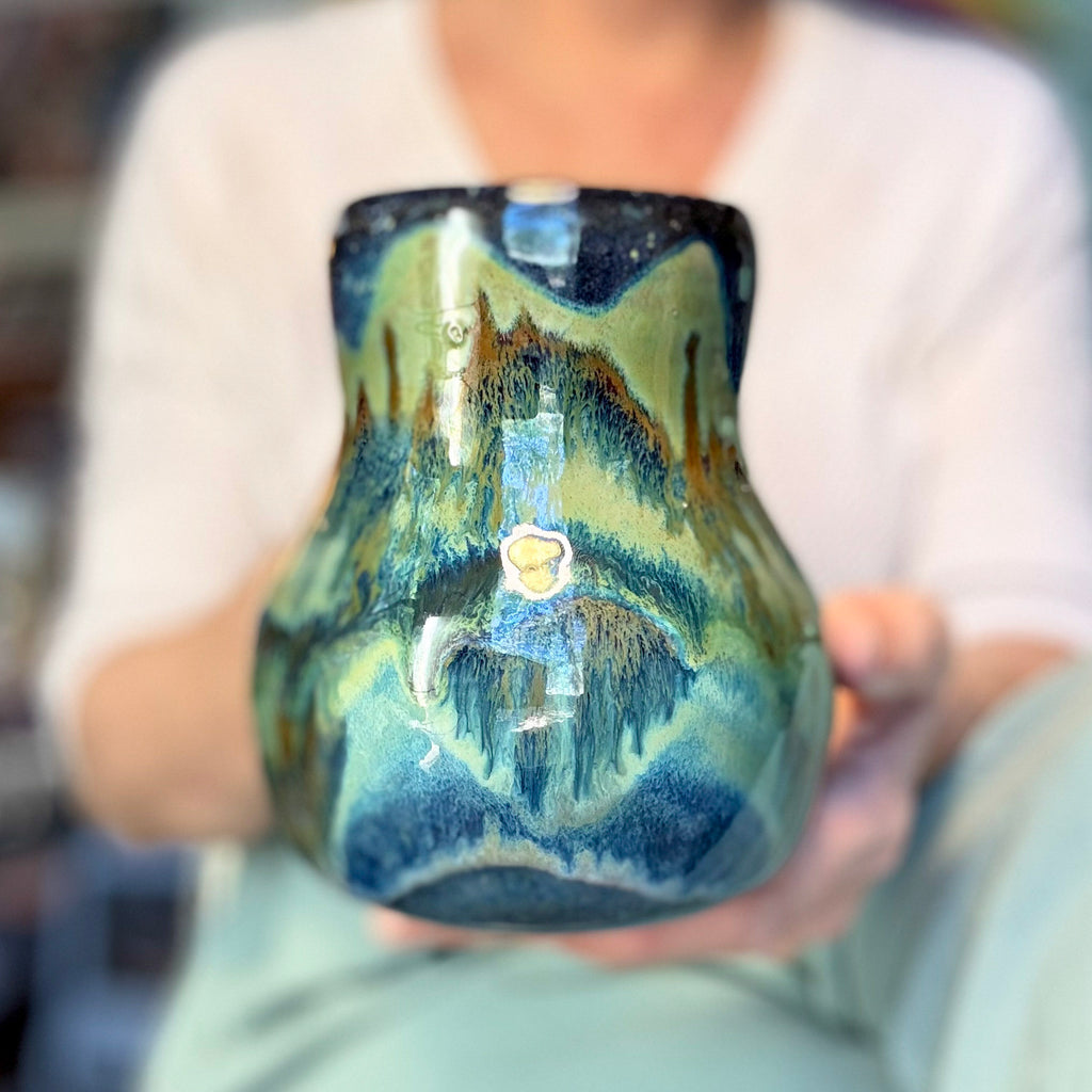02-B Misty Mountain Midnight Curvy Mug - TOP SHELF MISFIT, 24 oz.