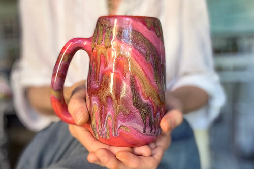 04-D Fuchsia 'FLOW' Mug, 24 oz.
