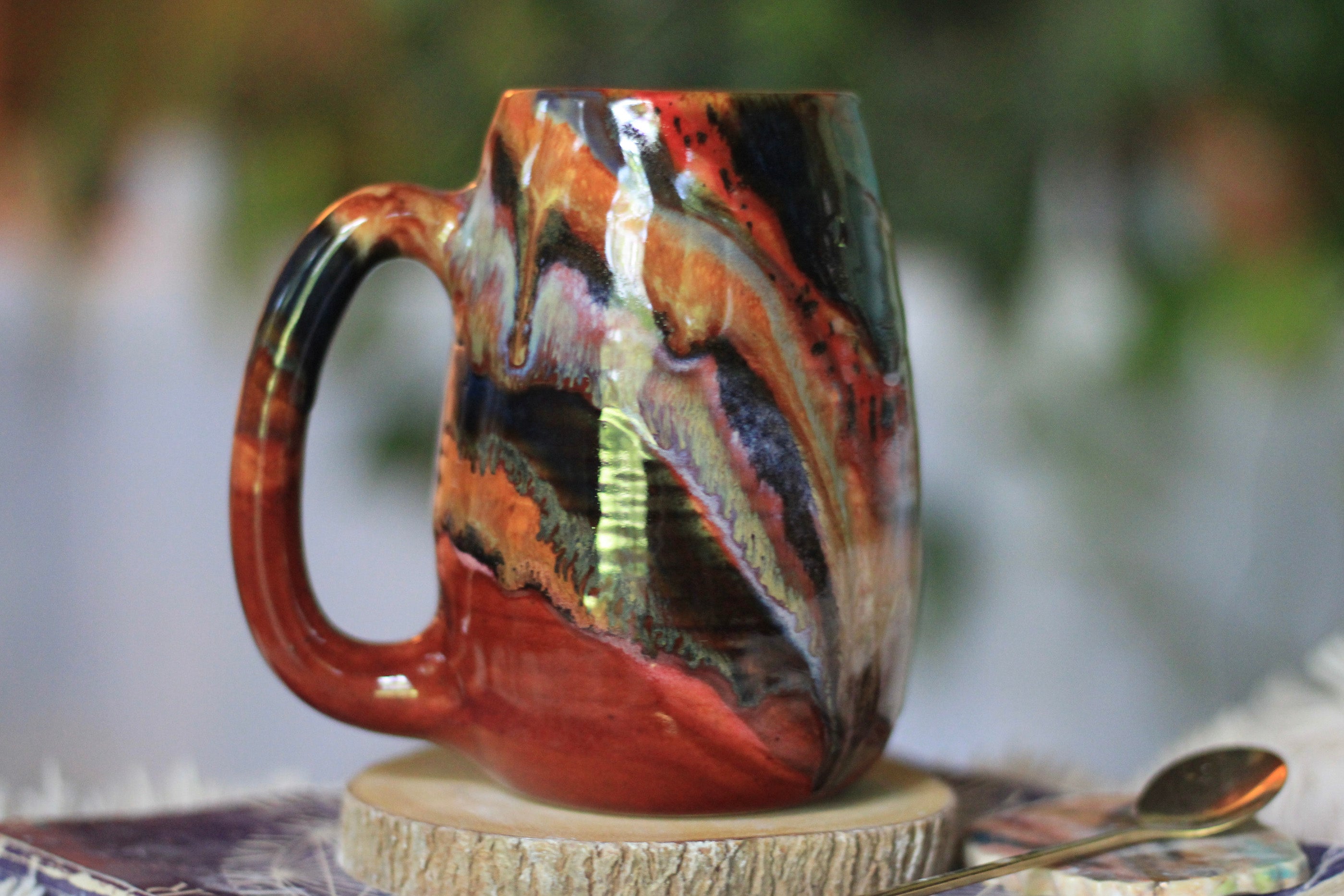 02-D Red 'FLOW' PROTOTYPE Textured Mug, 20 oz.