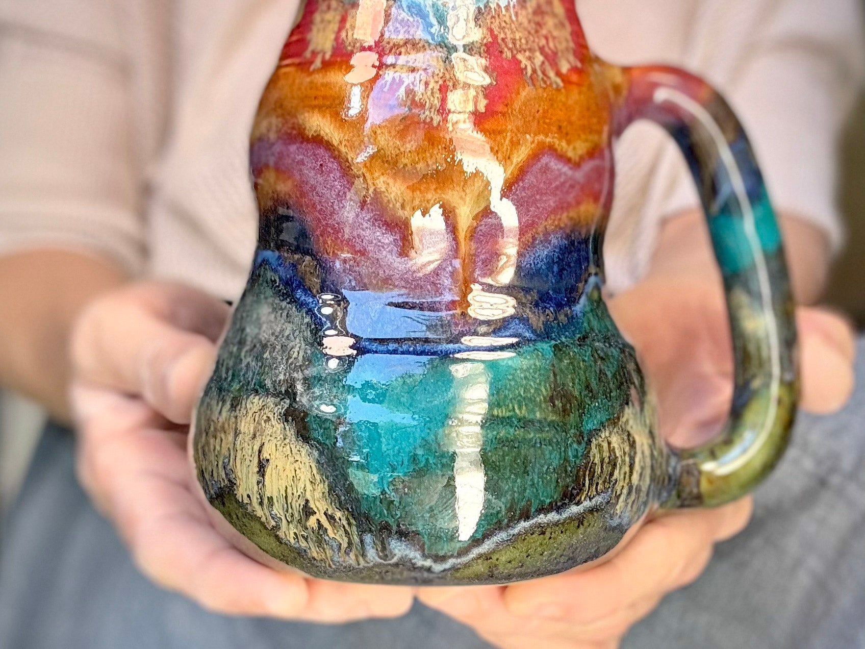 02-A Rainbow Valley Cuddle Mug - TOP SHELF, 26 oz.