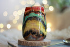 13-D Rainbow Family Variation Textured Mug, 15 oz.