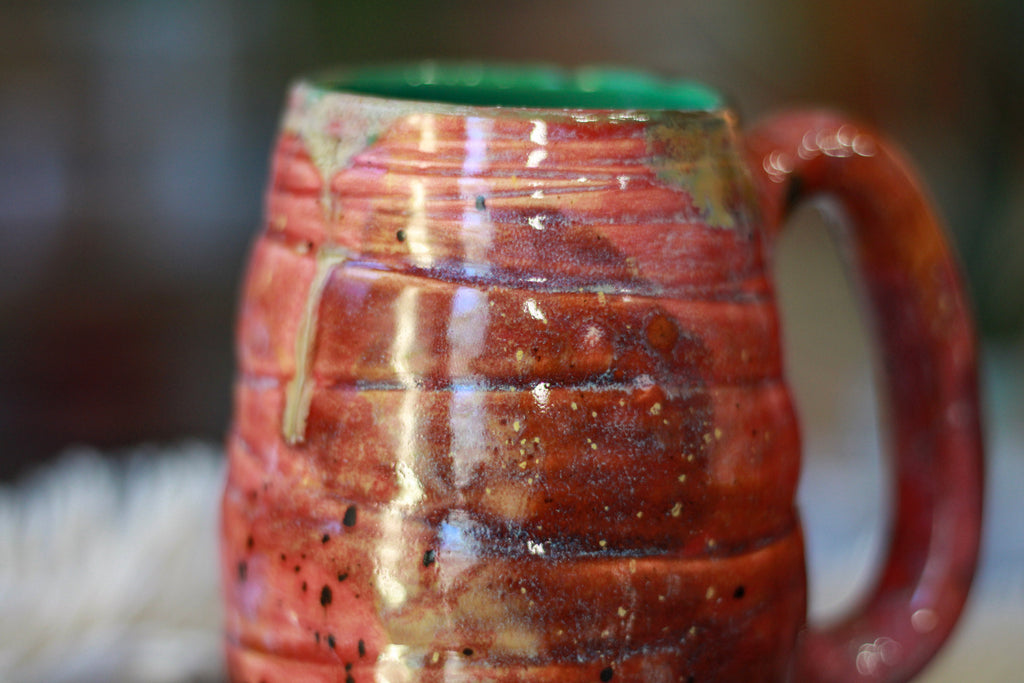 17-F Pinkish PROTOTYPE Textured Mug, 15 oz.