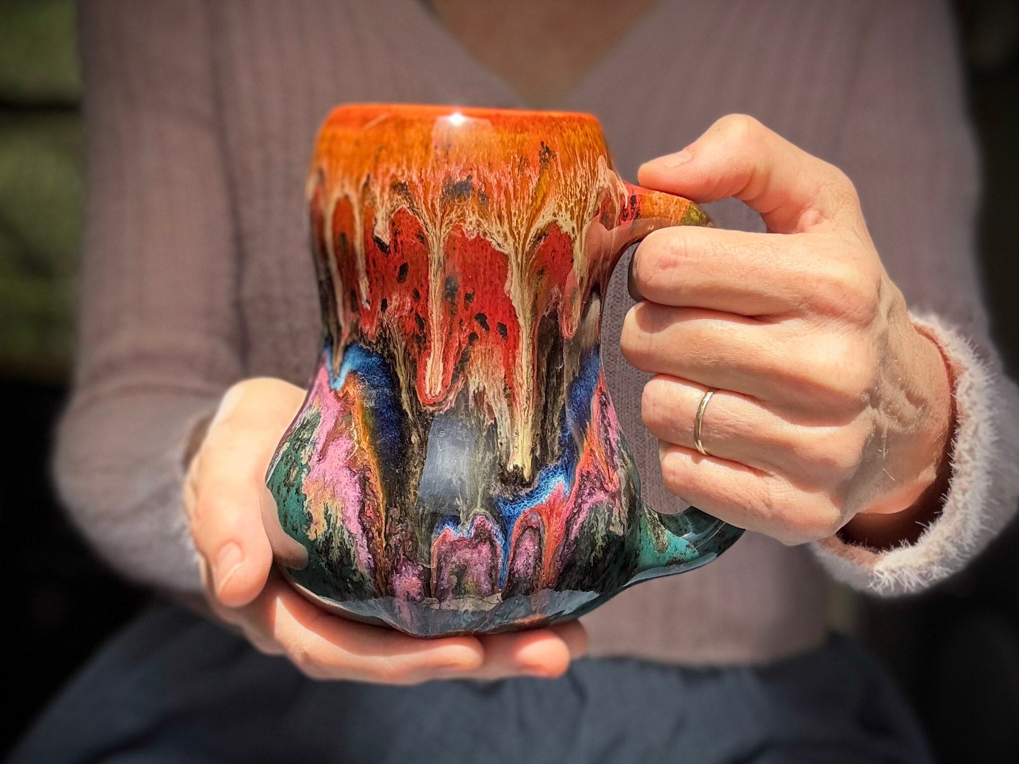 18-B Molten Gourd Mug - TOP SHELF MISFIT, 20 oz.