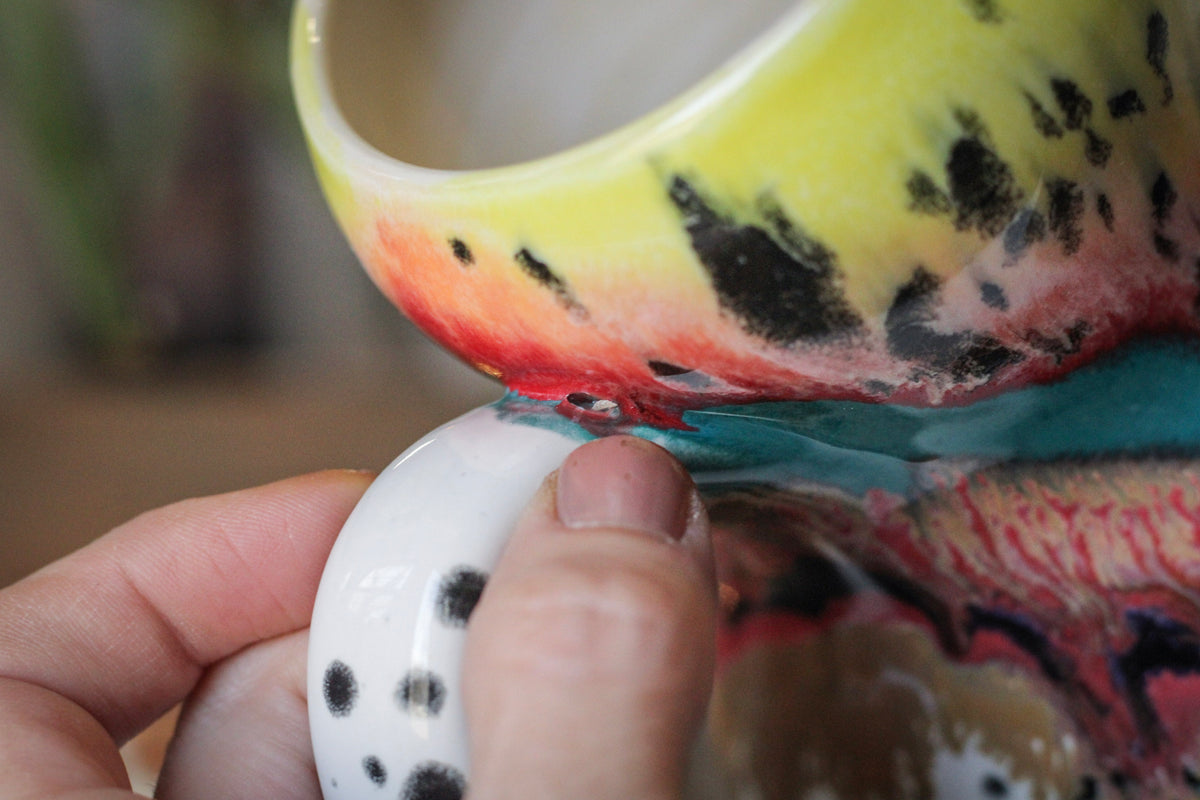 18-B Desert Rainbow Acorn Gourd Mug, 24 oz.