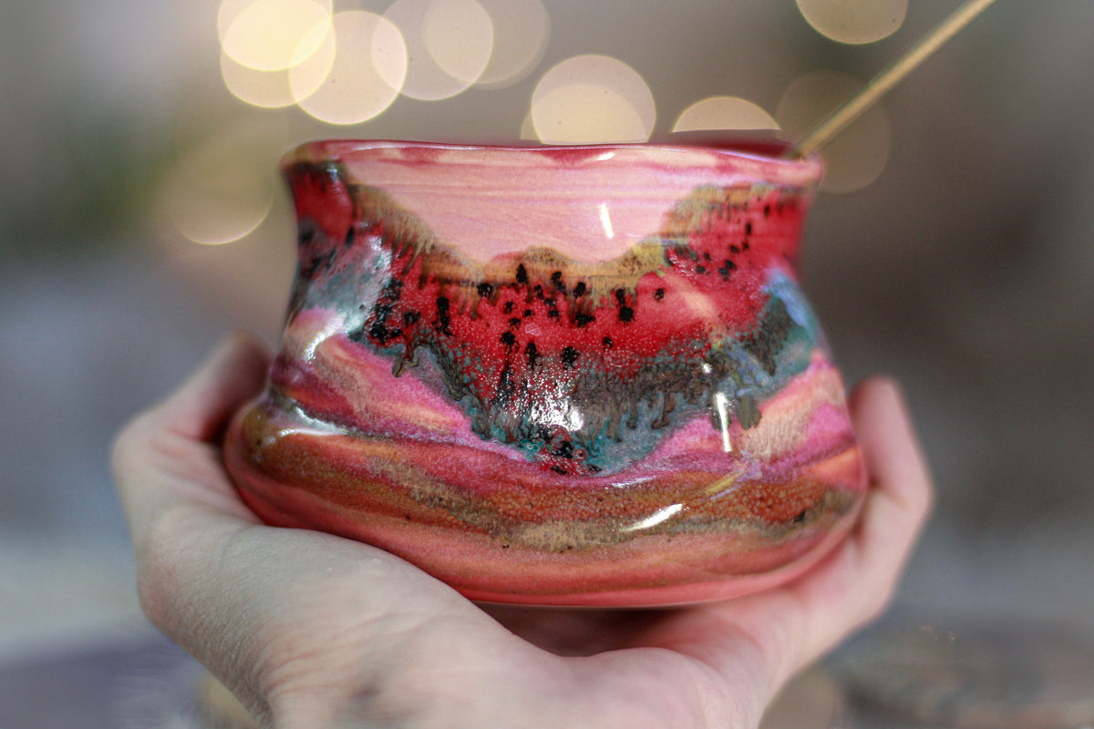 15-F Strawberry Hills EXPERIMENT Textured Divot "Sipping Bowl", 13 oz.