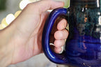 14-F Deep Blue Textured Divot Mug, 16 oz.