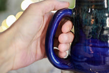 Load image into Gallery viewer, 14-F Deep Blue Textured Divot Mug, 16 oz.