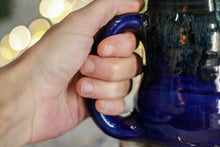 Load image into Gallery viewer, 14-F Deep Blue Textured Divot Mug, 16 oz.