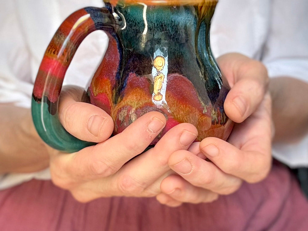 17-D Rainbow PROTOTYPE Flared Mug, 16 oz.
