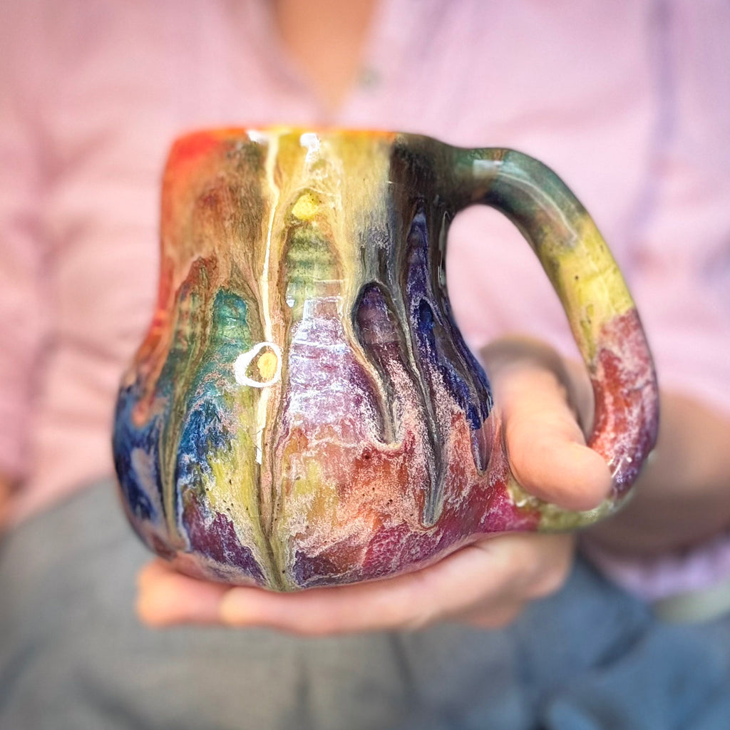 16-E Earthy Whimsy Curvy Mug, 16 oz.
