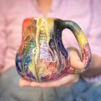 16-E Earthy Whimsy Curvy Mug, 16 oz.