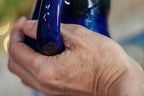 14-F Deep Blue Textured Divot Mug, 16 oz.