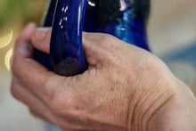 Load image into Gallery viewer, 14-F Deep Blue Textured Divot Mug, 16 oz.