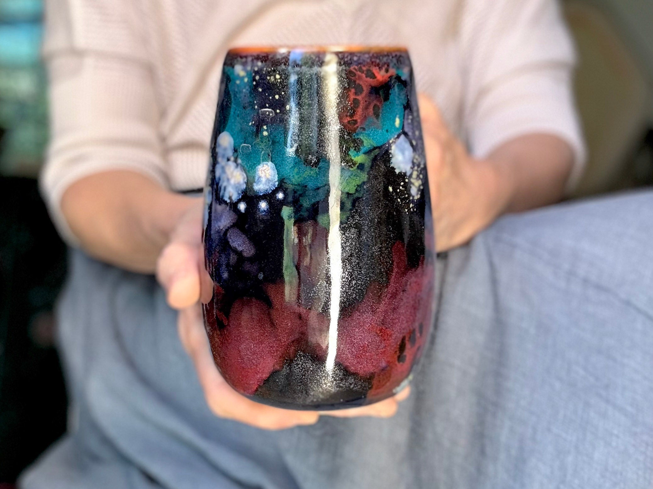 18-C Rainbow Stellar Mug, 28 oz.