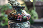 16-D Molten Rainbow Cheetah Wabi-Sabi  Smudge Cup/Vase, 16 oz.