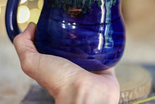 Load image into Gallery viewer, 14-F Deep Blue Textured Divot Mug, 16 oz.