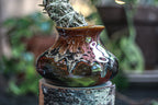 16-D Molten Rainbow Cheetah Wabi-Sabi  Smudge Cup/Vase, 16 oz.
