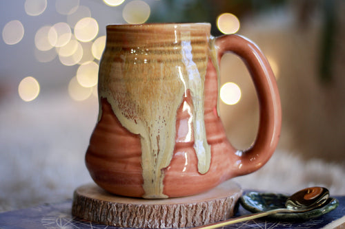 14-F EXPERIMENT Barely Flared Textured Divot Mug - MINOR MISFIT, 17 oz. - 10% off
