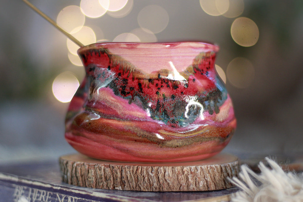 15-F Strawberry Hills EXPERIMENT Textured Divot "Sipping Bowl", 13 oz.