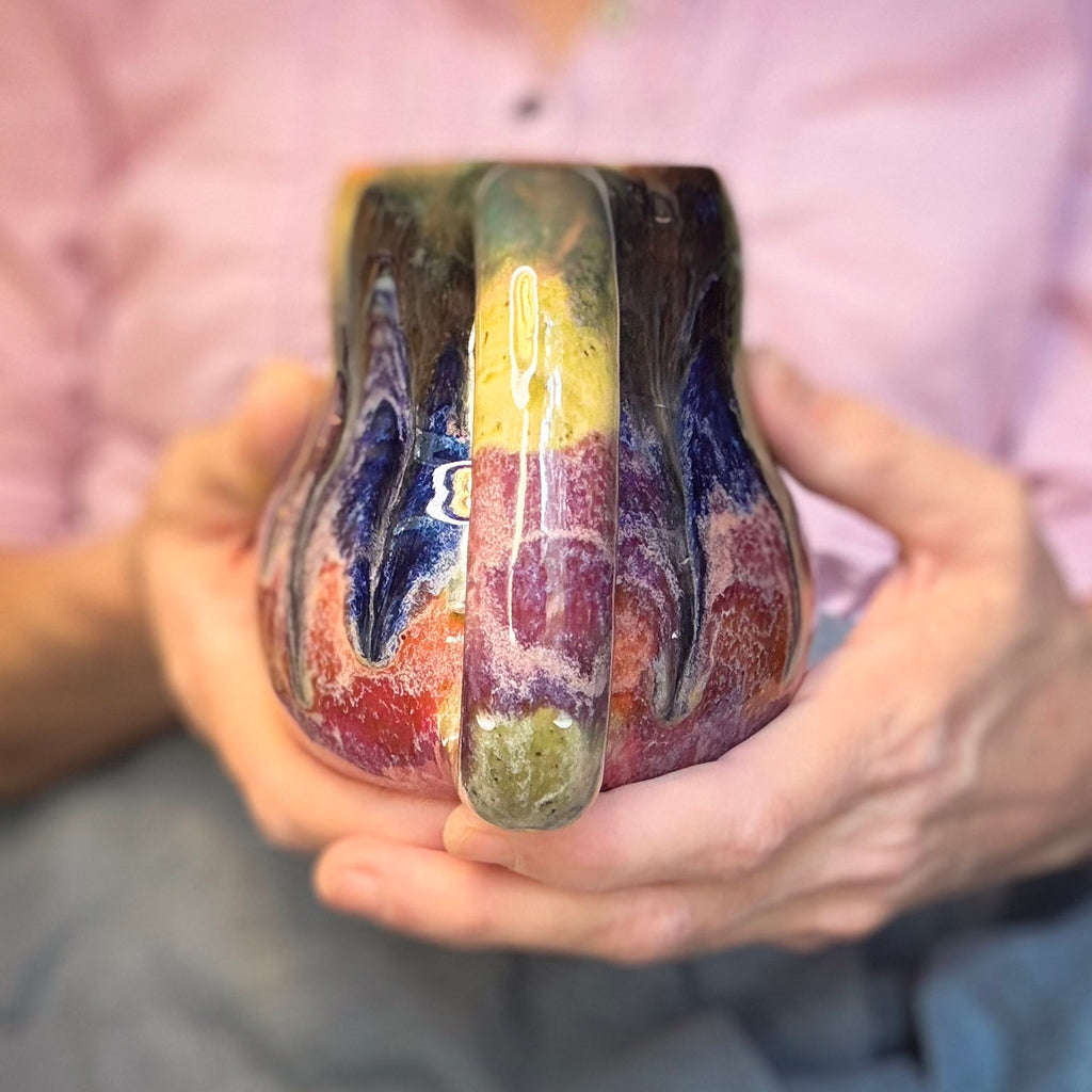 16-E Earthy Whimsy Curvy Mug, 16 oz.