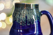 Load image into Gallery viewer, 14-F Deep Blue Textured Divot Mug, 16 oz.
