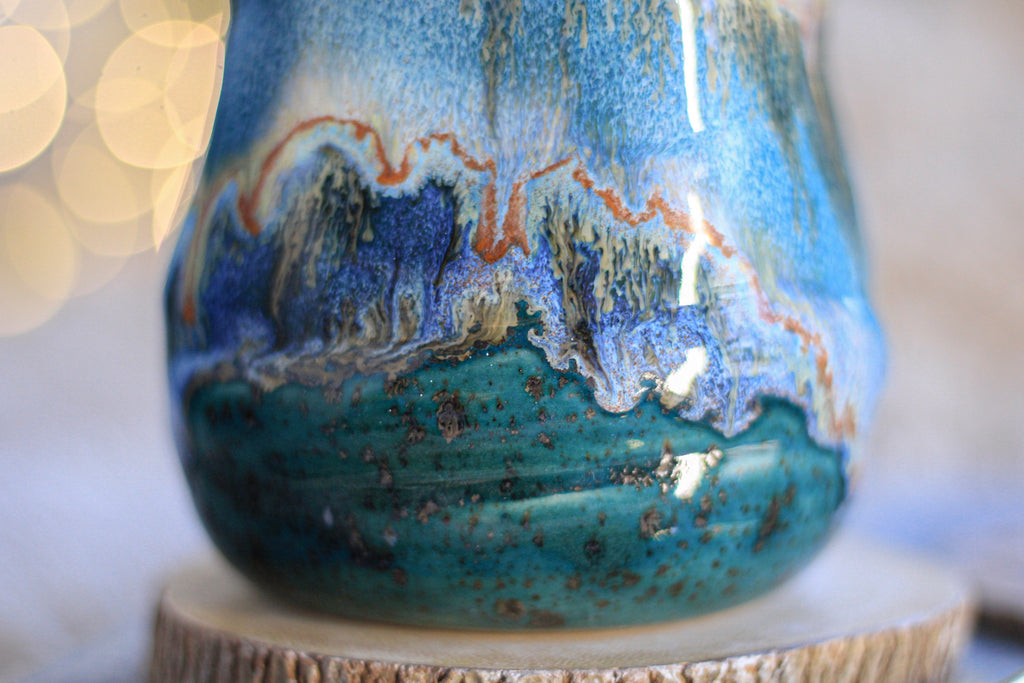 02-A Smoky Mountain Barely Flared Textured Divot Mug - TOP SHELF MISFIT, 23 oz.