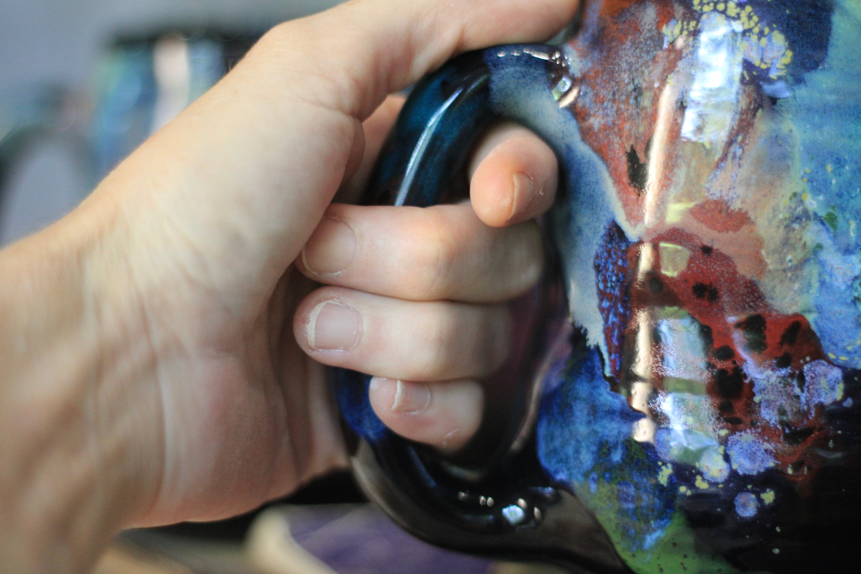 02-F Stellar Chaos Textured Divot 'Cuddle' Mug, 19 oz. (This listing is for one mug)