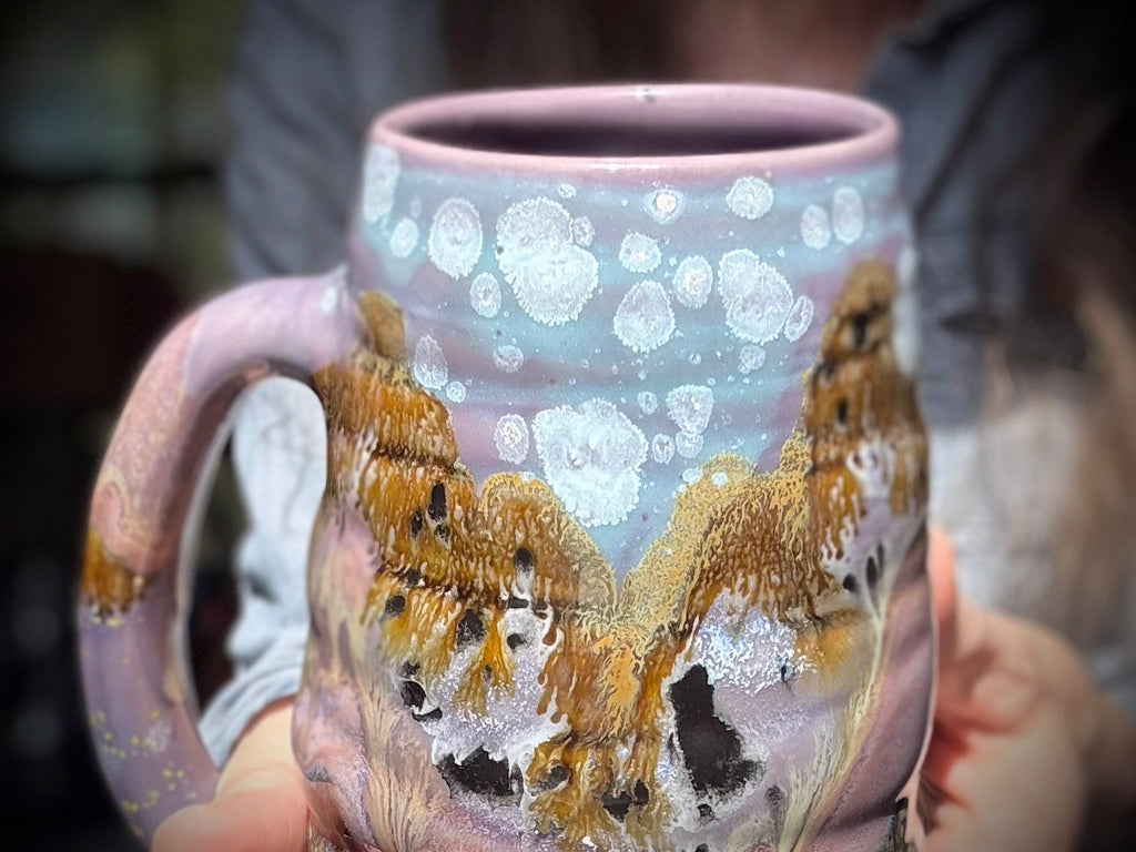 02-C Lavender Fields Swirly Mug, 23 oz.