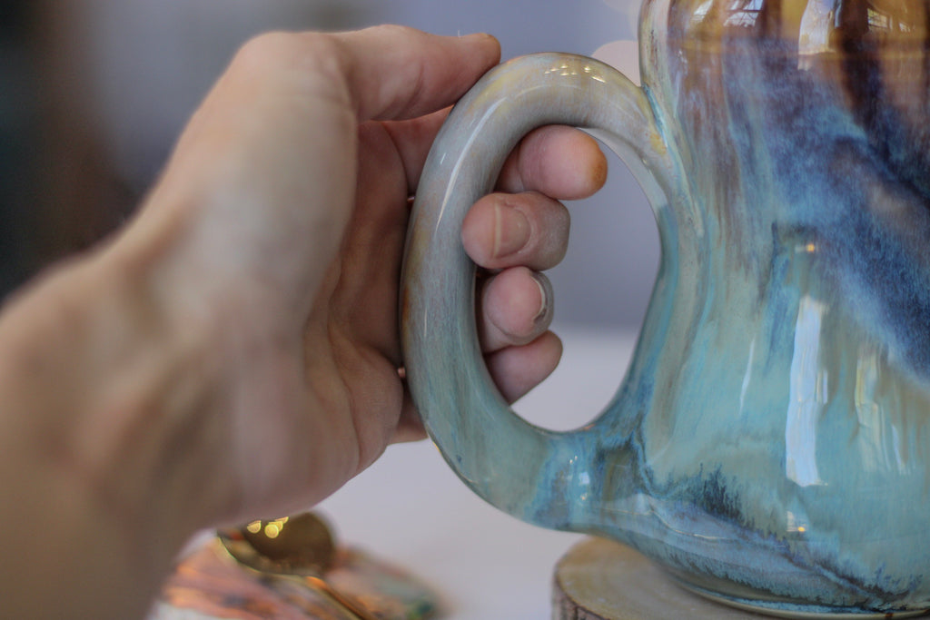 02-C Soft Earth Series PROTOTYPE Acorn Gourd Mug - MINOR MISFIT, 20 oz. - 10% off