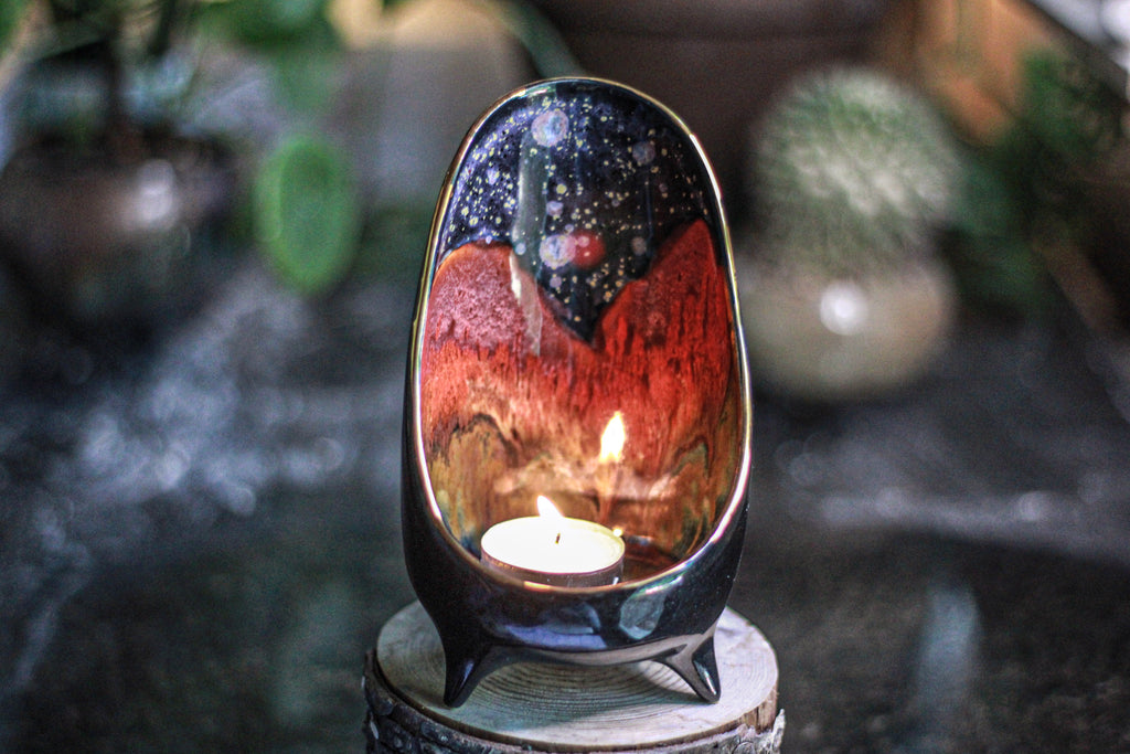 18-B Starry Night Candle Holder