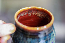 Load image into Gallery viewer, 14-F Deep Blue Textured Divot Mug, 16 oz.