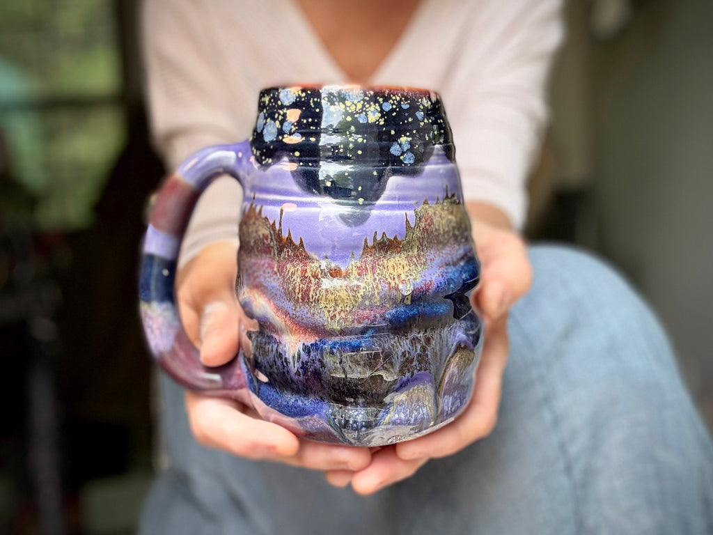 19-B Purple Mountain Majesty Swirly Mug - MISFIT, 25 oz. - 20% off