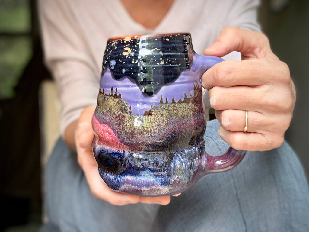 19-B Purple Mountain Majesty Swirly Mug - MISFIT, 25 oz. - 20% off
