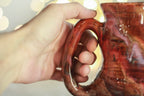 14-D Cinnamon Grotto Variation Barely Flared Textured Divot Mug, 18 oz.