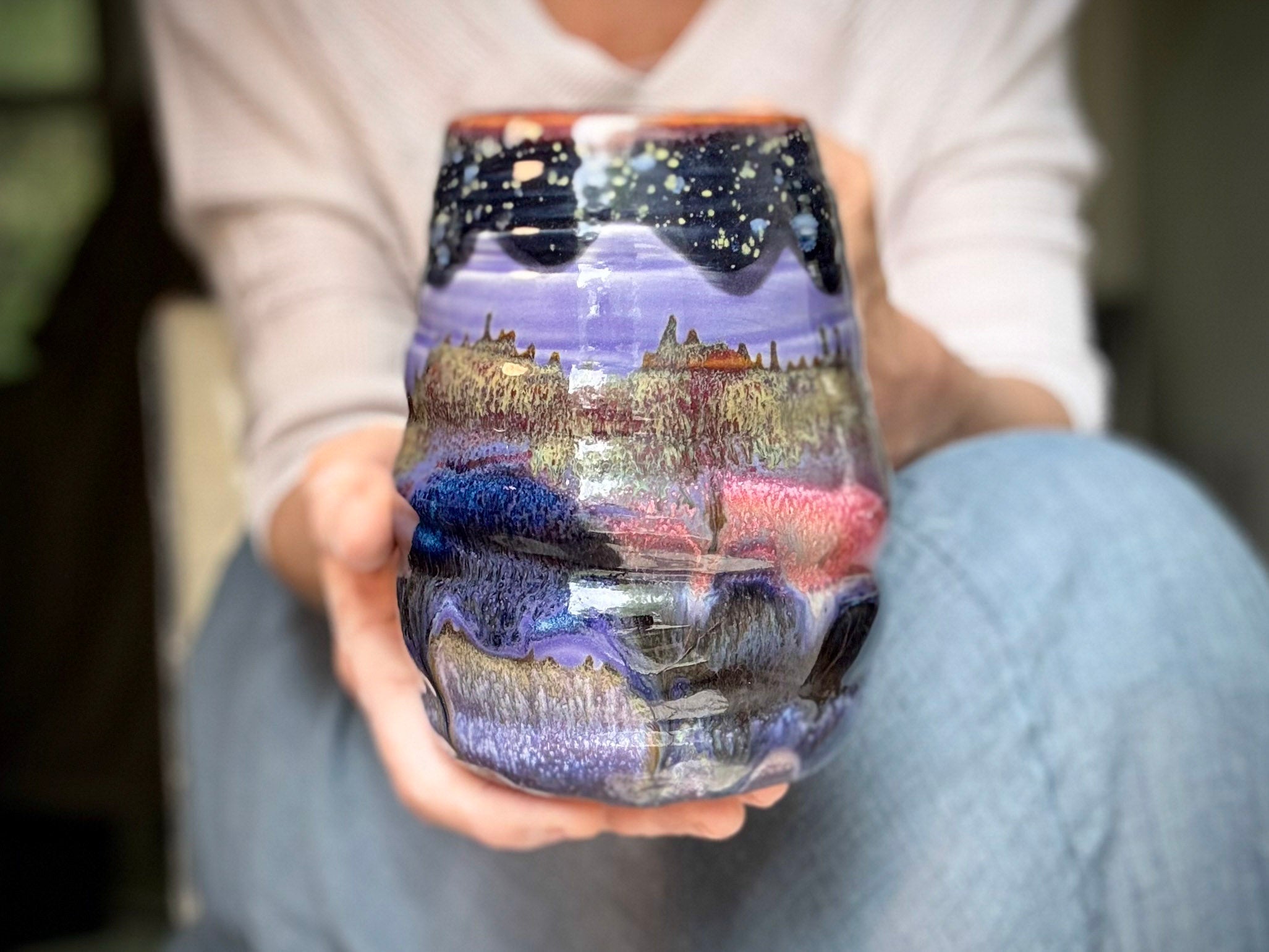 19-B Purple Mountain Majesty Swirly Mug - MISFIT, 25 oz. - 20% off